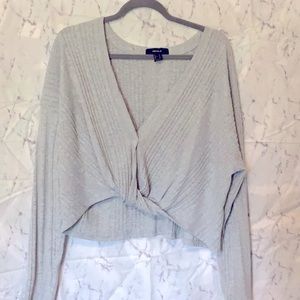 Grey cropped sweater